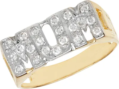 Produktbild von 9 Karat (375) Gold Damen - Mum Ring mit Zirkonia, 51 (16.2); TRS11173RSL