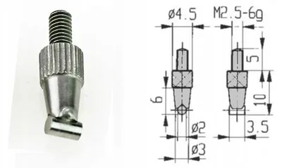 Image de Gimex 208.185 Pointe de comparateur ronde 3.5 mm