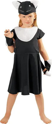 Produktbild von Schwarzes Katzenkleid 110/116 Kostüm