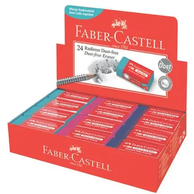 Produktbild von 24x Faber-Castell 187221 Kunststoff-Radierer DUST-FREE