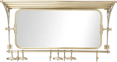 Produktbild von SIGNATURE - Garderobe aus Messing mit Spiegel und Regal 1 Tablett