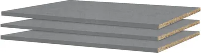Produktbild von 3er Set Einlegeböden für Wimex Kleiderschrank 96x50cm Nachbildung Leinen grau