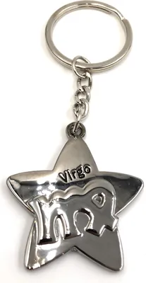 Produktbild von Onwomania Schlüsselanhänger Sternzeichen Tierkreiszeichen Virgio Widder Metall Anhänger Charm