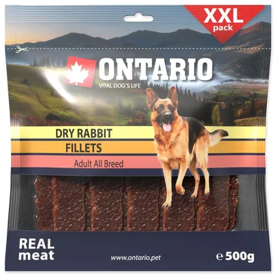 Zdjęcie produktu dla Przysmak Królik Ontario, suszone plastry 500g