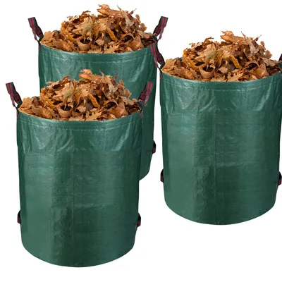 Produktbild von Jopassy  3X Gartensack Gartenabfallsäcke faltbar XXL Säcke Laubsack mit Trageschlaufen Behälter 272L