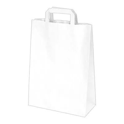 Produktbild von 250x GASTRO Papiertragetaschen 32 x 26 x 14 cm mit EAN-Code weiss