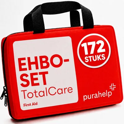 Produktbild von Erste-Hilfe-Set Verbandkasten - 172 Teile - Wasserdicht - Mit Kinderpflaster - Für Zuhause, Büro und unterwegs