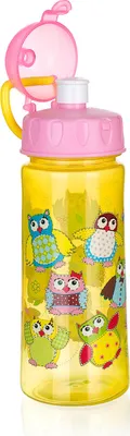 Produktbild von trinkflasche 500ml mit Strohhalm Eule PH PINK