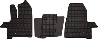 Immagine prodotto di Tappetini auto in gomma adatto per Ford Transit VI (2019-, furgone FL) neri, set 3 pz, con fissaggi