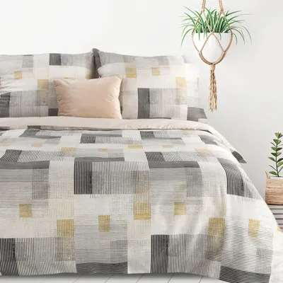 Zdjęcie produktu dla Pościel satynowa geometryczny nadruk LEA 160X200 70X80X2 wielokolorowa