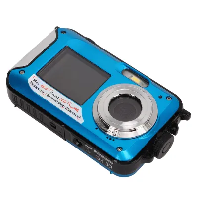 Obrázek produktu pro Vodotěsný digitální fotoaparát,Vodotěsný fotoaparát,Vodotěsný digitální fotoaparát s dvojitou obrazovkou,Vodotěsný digitální fotoaparát s dvojitou obrazovkou,Podvodní digitální fotoaparát,Digitální fotoaparát