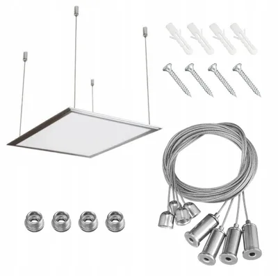Obrázek produktu pro Montážní prvky pro LED panely, 1,5 m, sada 4 kusů, pro zavěšení