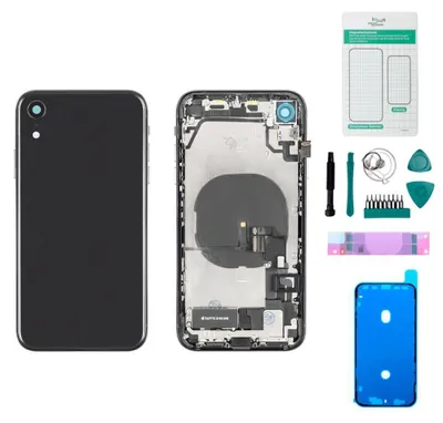 Produktbild von iPhone XR Gehäuse mit Backcover Schwarz - Set