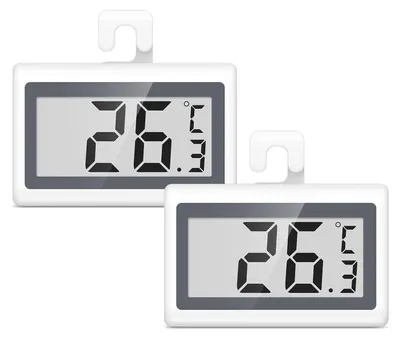 2er Set Digitale Kühlschrankthermometer, Mini, 6,8 cm
