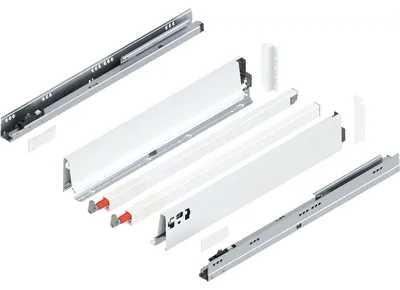 Produktbild von Blum Tandembox antaro C-Reling Schubladenschienen-Set | 1 Paar, 30kg 500mm | Vollauszug Blumotion, seidenweiß