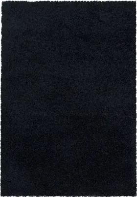 Produktbild von Hochflor Teppich Sima rechteckig, Farbe: Schwarz, Größe:120x170 cm