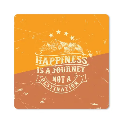 Produktbild von MuchoWow® Mauspad Mousepad Jahrgang - Berg - Text 20x20 cm - Mousepads - Maus Mat - Pad - Mausunterlage - Desk Mat - Bureauartikeln