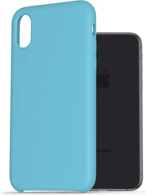 Produktbild von AlzaGuard Premium Flüssigsilikonhülle für iPhone X / Xs blau
