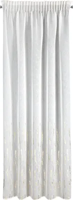 Produktbild von EUROFIRANY | Vorhang - 140x270 cm - Weiß - Eleganter Stoff - Mit Glanzmuster - Gardine mit Kräuselband