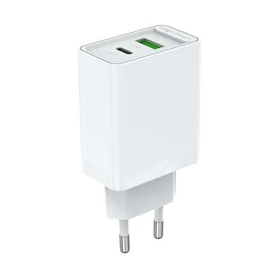 Produktbild von Vention Wandladegerät FBBW0-EU/ 1xUSB Typ-C/ 1x USB/ 20W