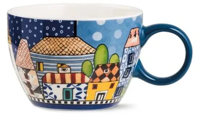 Immagine prodotto di EGAN Tazza da colazione "Paese Mio" Blu 460 ml
