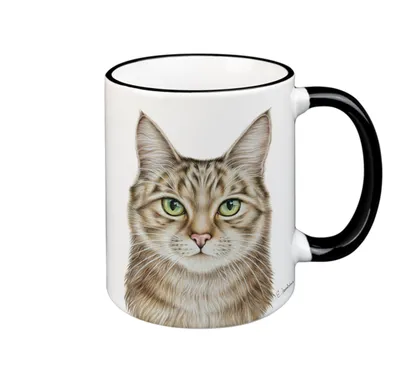Produktbild von Schwarzwaldmariele - 2315 - Kaffeebecher, Katze, Keramik, 330ml