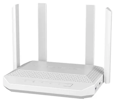 Produktbild von Keenetic Hero (KN-1012) AX3000 Mesh-Wi-Fi-6-Multi-Gigabit-Router mit einem 4-Port-Gigabit- und einem 1-Port-2,5-Gigabit-Smart-Switch, SFP-Combo-Port, USB-2.0- und USB-3.0-Ports, Wi-Fi 6 (802.11ax), Dual-Band (2,4 GHz/5 GHz), Ethernet/LAN, Weiß, Tabletop-Router