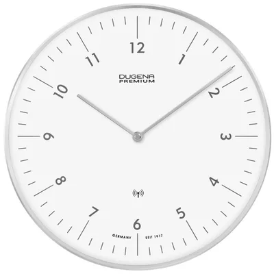 Produktbild von DUGENA 7000998 Funkuhr Wanduhr Analog weiß arabisch