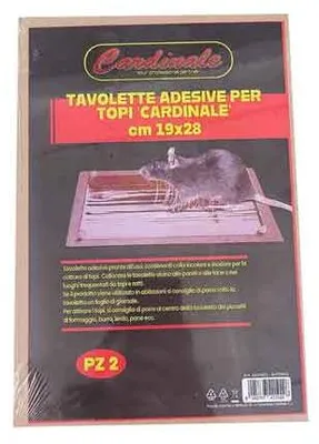 Image de Plaques adhésives anti-souris CARDINALE 19 x 28 cm - Lot de 2