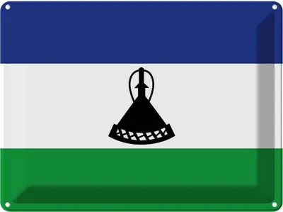 Obrázek produktu pro vianmo Kovová Nástěnná cedule 30x40 cm Lesothos Flag of Lesotho