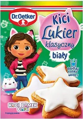 Zdjęcie produktu dla Lukier do ciast o smaku klasycznym biały 70 g