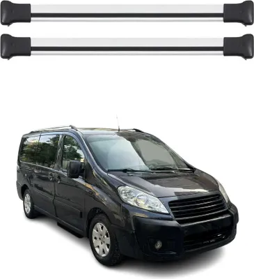 Image de Barre de toit transversale pour Fiat Scudo 2010-2016 en Alu gris