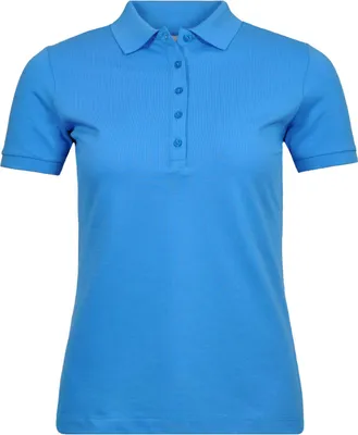 Produktbild von RAGWOMAN Damen Poloshirt Kurzarm Regular Baumwollmix Piqué Blau XL