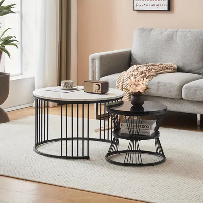 Produktbild von Couchtisch-Set - Couchtische - Beistelltische - Couchtisch - Wohnzimmertisch - Modernes Design