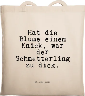 Produktbild von Mr. & Mrs. Panda Schultasche Hat die Blume einen... - Transparent - Geschenk, lustiger Spruch, Tote Bag, Sprüche Weisheiten Zitate Lustig Weisheit Worte, Laptoptasche