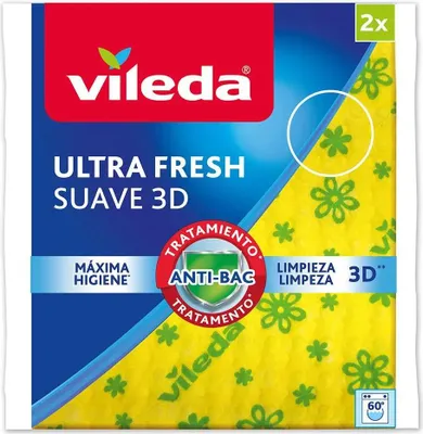 Produktbild von Vileda 4023103144156, Mikrofaser, Grün, Gelb, 2 Stück(e), Plastikbeutel