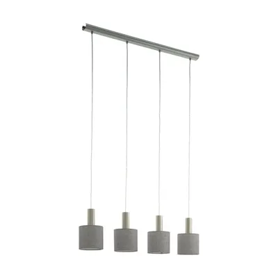 Produktbild von EGLO 97674, Nickel, Grau, Stahl, Stoff, Rund, Weiß