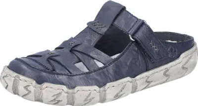 Produktbild von Rieker Damen Clog aus Leder offen mit Klettverschluss und Riricon Sohle L0396, Größe:37 EU, Farbe:Weiß