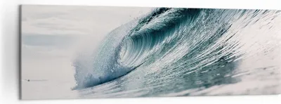 Produktbild von Bild auf Leinwand - Leinwandbild - Einteilig - Welle Meer Ozean - 160x50cm - Wand Bild - Wanddeko - Wandbilder - Leinwanddruck - Bilder - Wanddekoration - Leinwand bilder - Wandbild - AB160x50-4516