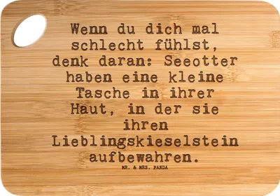 Produktbild von Mr. & Mrs. Panda Brett Wenn du dich mal... - Transparent - Geschenk, Otter, Freundin, Spruch Geschenke, Holzbrett, Liebeskummer, Holzbrettchen, Frühstücksbrettchen