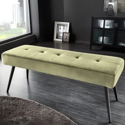 Produktbild von Moderne Sitzbank BELLE 100cm grün Samt