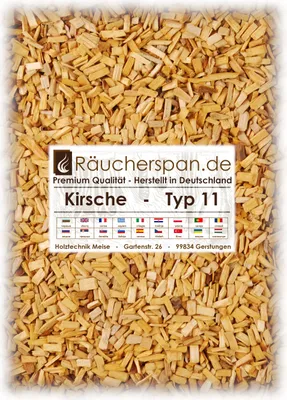 Produktbild von Räucherraspel von räucherspan.de - jetzt auch bei Kaufland - für Rauch-/Kaltrauchgenerator - Kirsche Typ 11, 1kg
