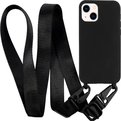 Produktbild von Handykette für Apple iPhone 13 Mini - Handyhülle mit Schnur Cover in Schwarz