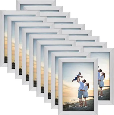 Obrázek produktu pro sada 18 rámečků 10x15 cm na stěnu stříbrná na fotografie koláže a dekorace