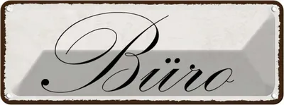 Produktbild von vianmo Blechschild 10x27 cm Büro Dekoration