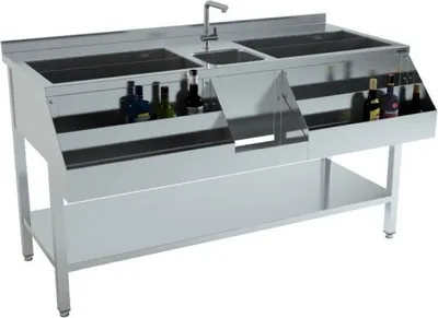 Produktbild von Combisteel Cocktailtheke mit Spülbecken aus Edelstahl