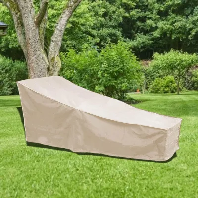 Obrázek produktu pro Voděodolný obal na zahradní nábytek - Ochranný obal pro lehátka venku - 190 stříbrně potažený polyester taffeta - 208 x 76 x 41 cm - Včetně úložného vaku - Odolný - Obal na nábytek