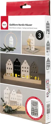 Immagine prodotto di Stampo in silicone Rayher Nordic Houses 300 ml per cemento e gesso