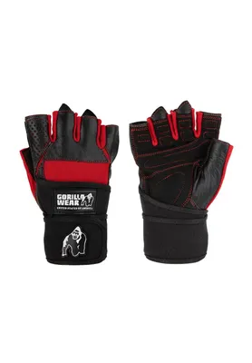 Produktbild von Gorilla Wear Dallas Wrist Wrap Gloves - Fitnesshandschuhe - Schwarz/Rot - S