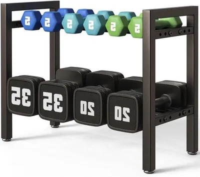 Productafbeelding van Halterrek - Gewichtsrek - Kracht Training - Verstelbaar - 48 cm - Zwart